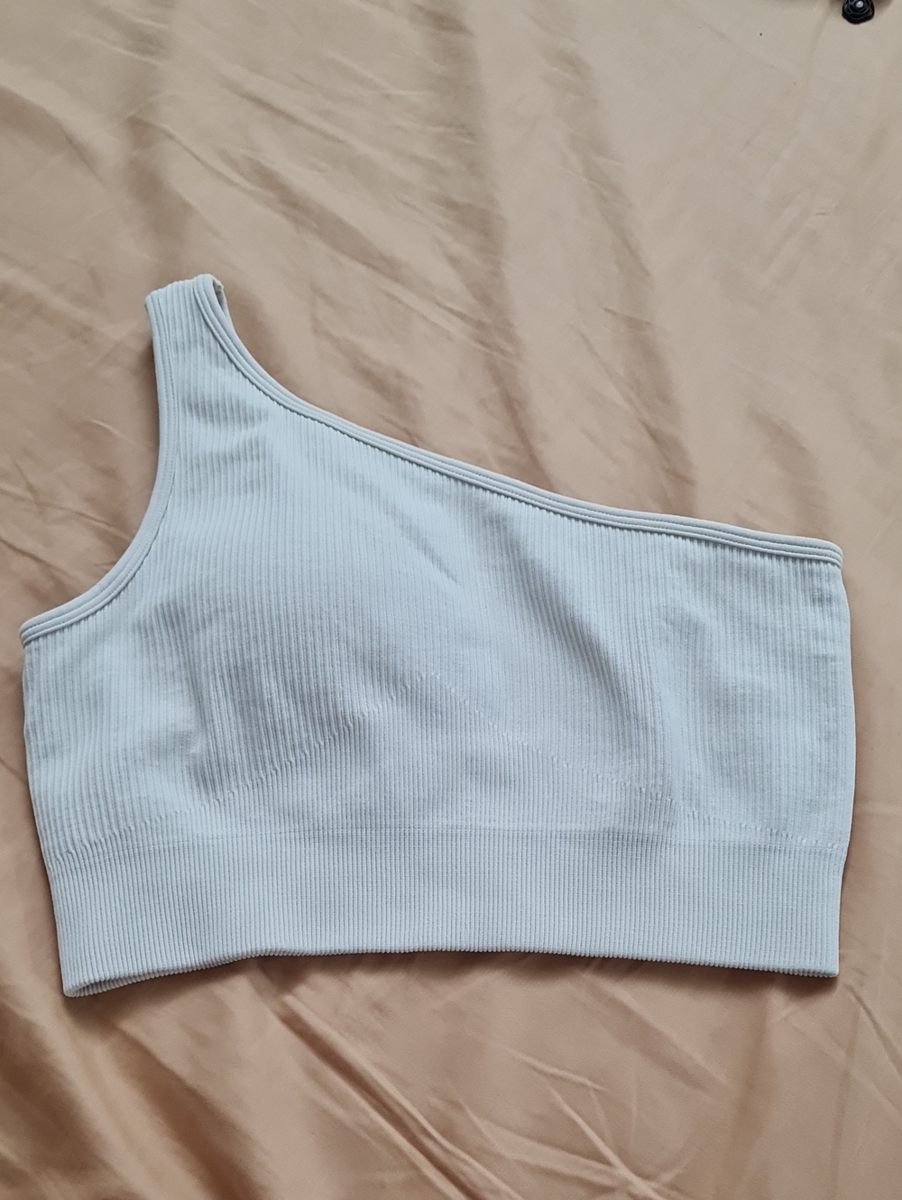 💥3for$15💥One-Shoulder Ribbed Bralette - Cream